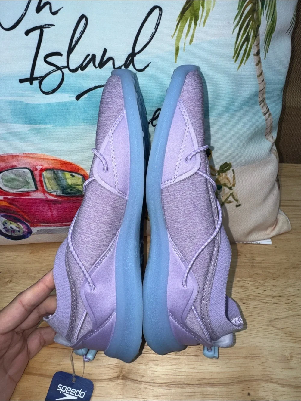 Speedo NWT! Junior Watertrek Water Shoes In Lilac Size L/Junior